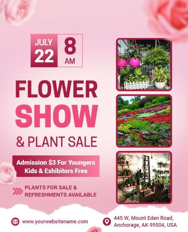 Flower Show and Plant Sale Event Flyer Template