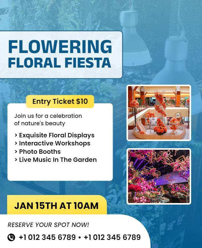 Flowering Floral Fiesta Event Flyer Template