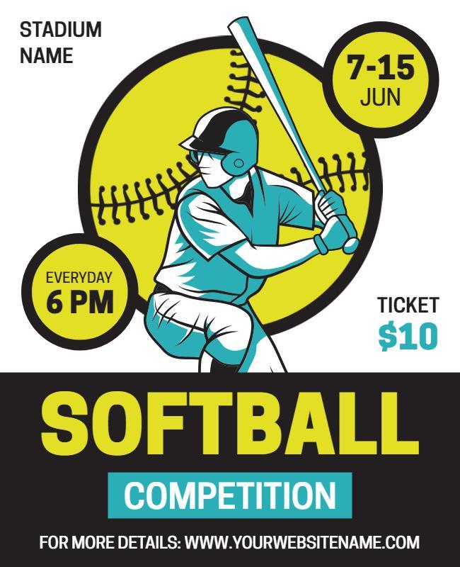 Flyer Softball Template