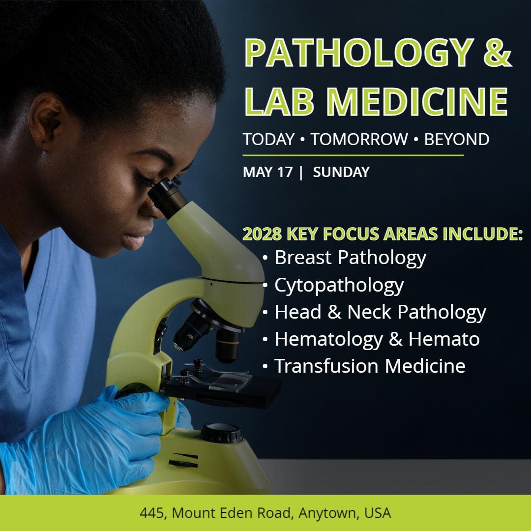 Focused Pathology and Lab Medicine Conference Promotion Ad Template