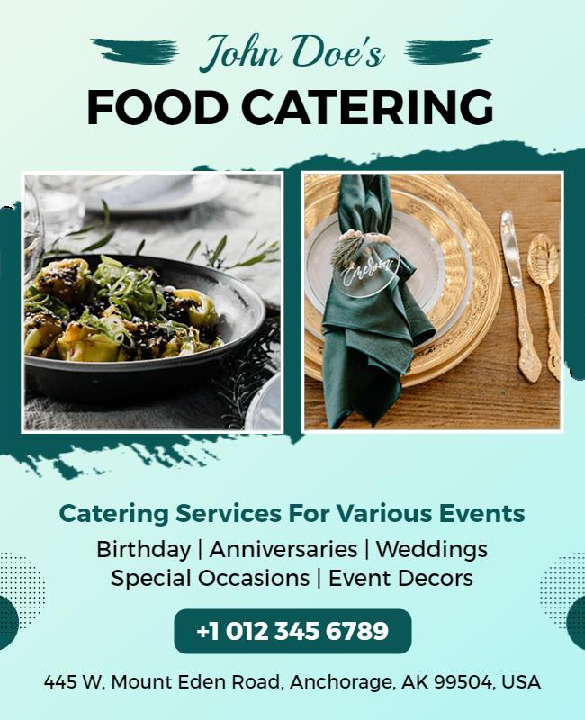 Food Catering Services Promotional Flyer Template