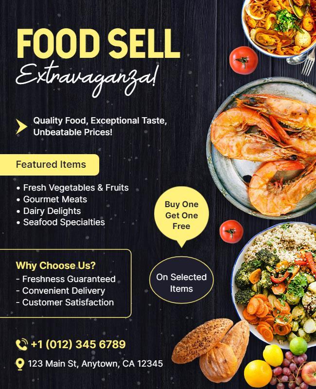 Food Festival Extravaganza Flyer Template