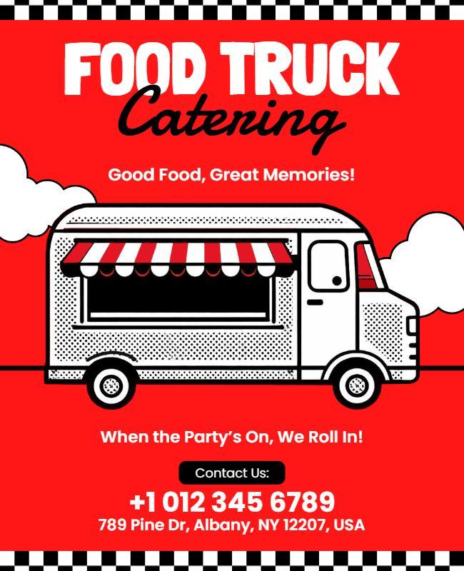 Food Truck Catering Event Poster Template