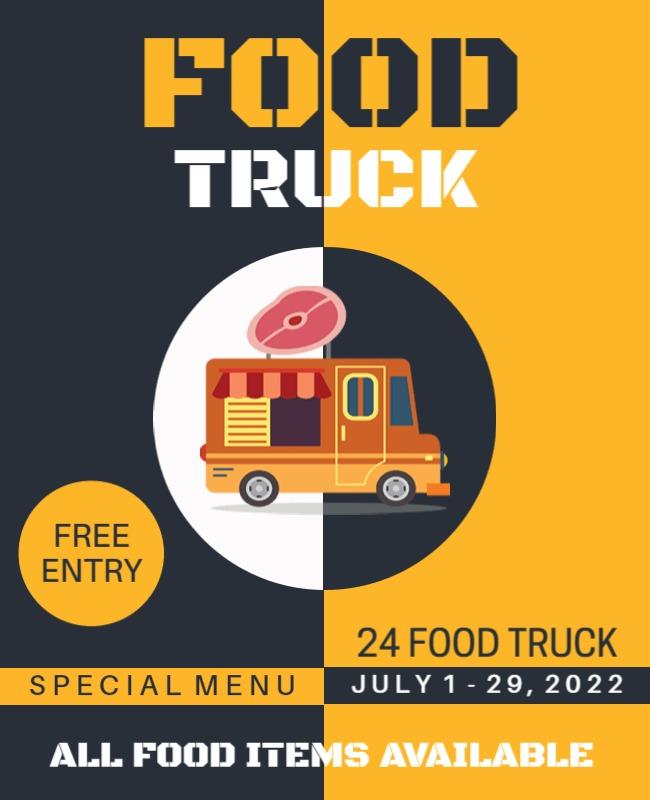 Food Truck Event Promotional Flyer Template