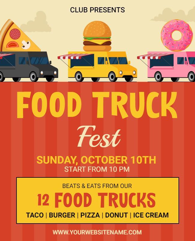 Food Truck Fest Event Flyer Template