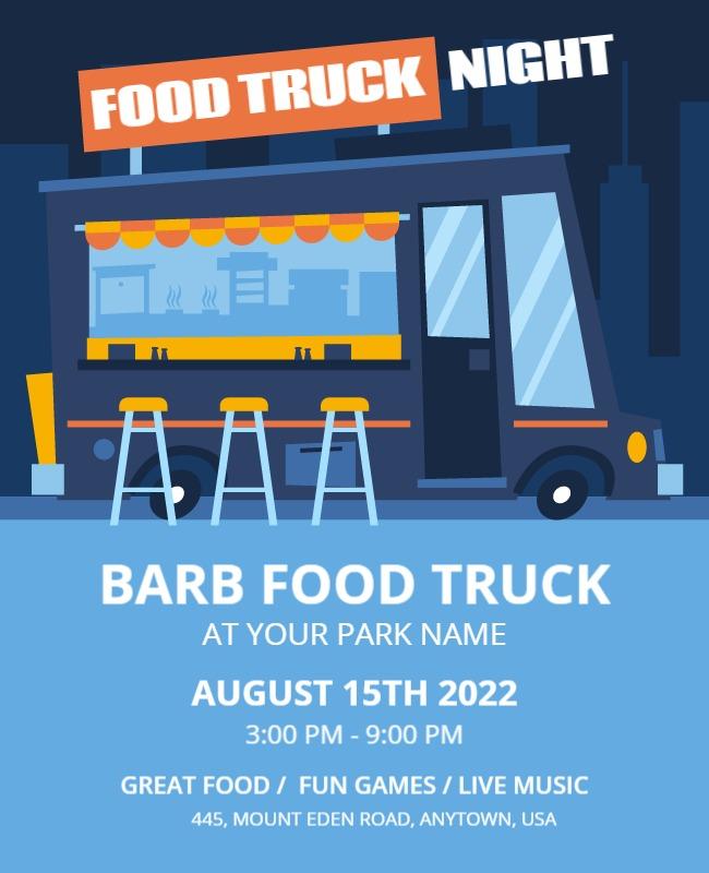 Food Truck Night Event Flyer Template