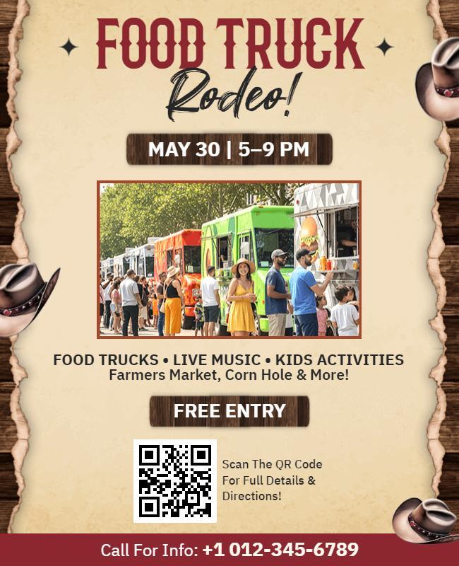Food Truck Rodeo Event Flyer Template