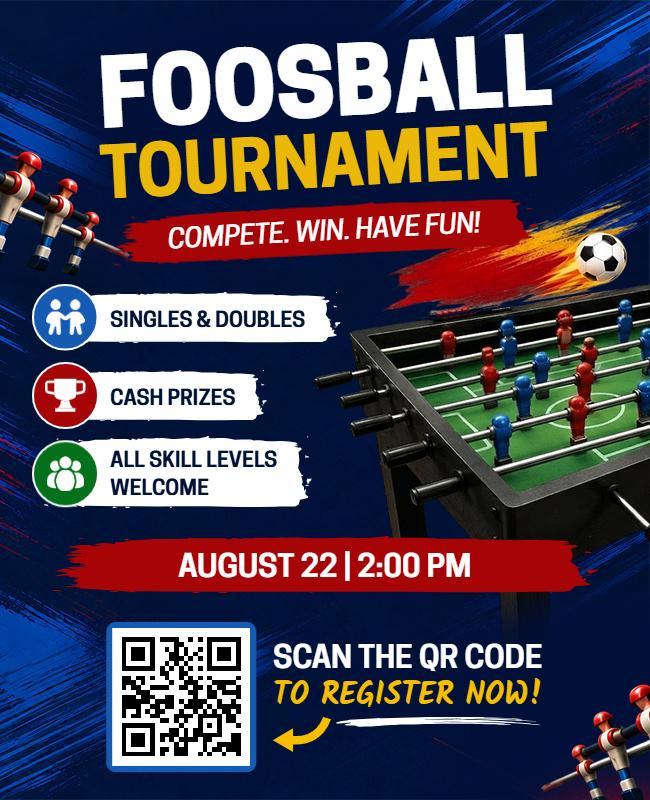 Foosball Tournament Event Promotion Flyer Template
