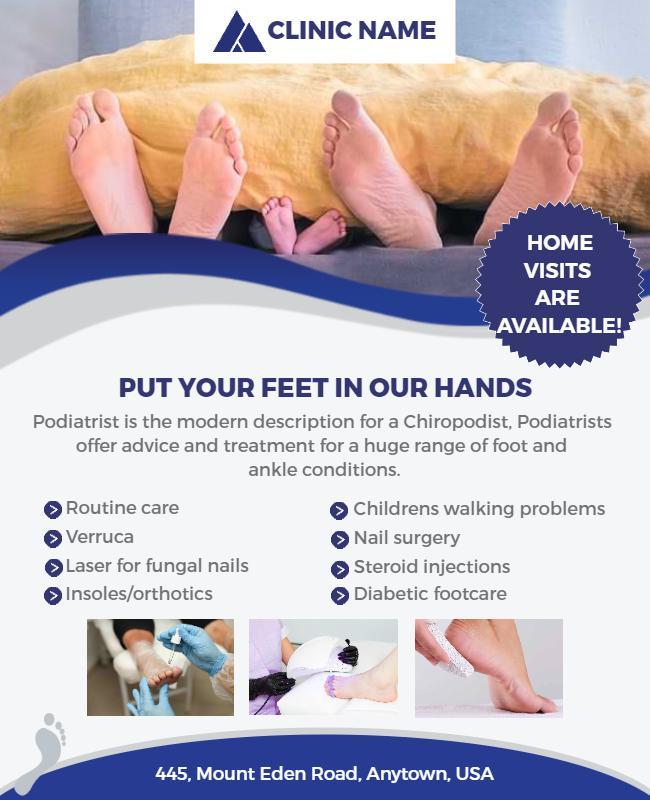 Foot and Ankle Care Clinic Flyer Template