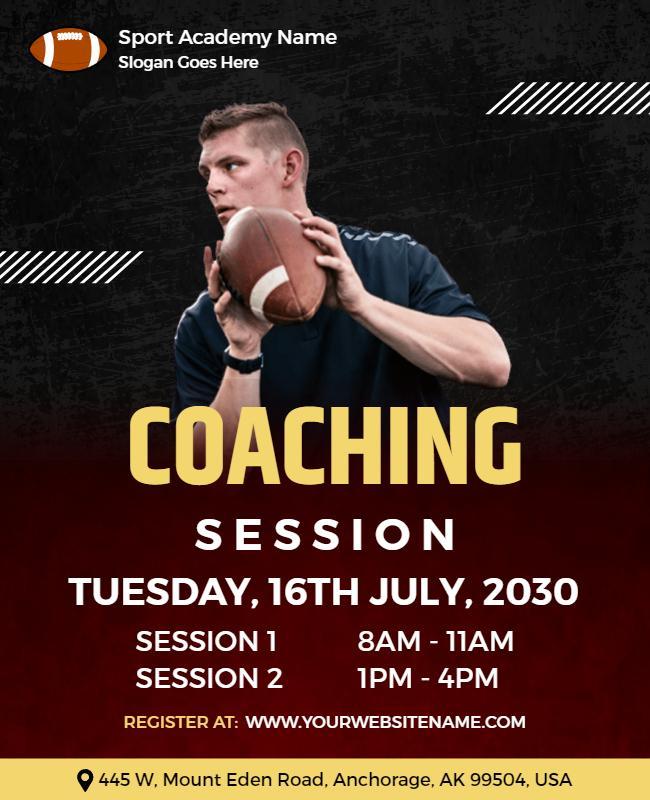 Football Coaching Session Flyer Template