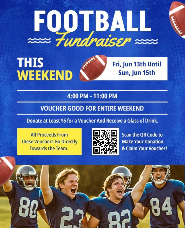 Football Fundraiser Event Weekend Flyer Template