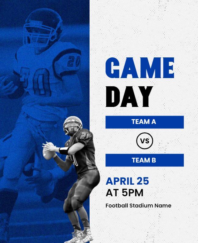 Football Game Day Event Flyer Template