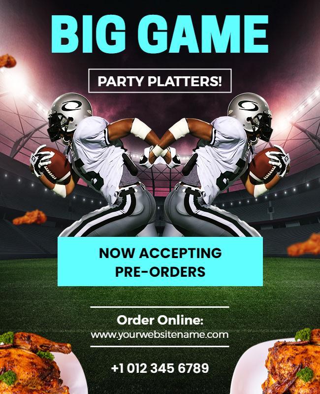 Football Game Day Party Flyer Template