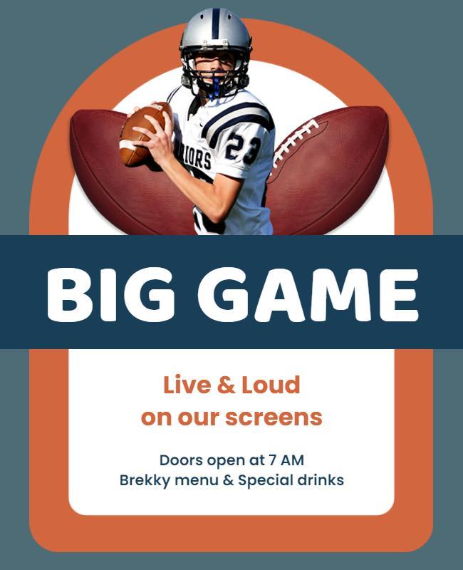 Football Game Watch Party Flyer Template