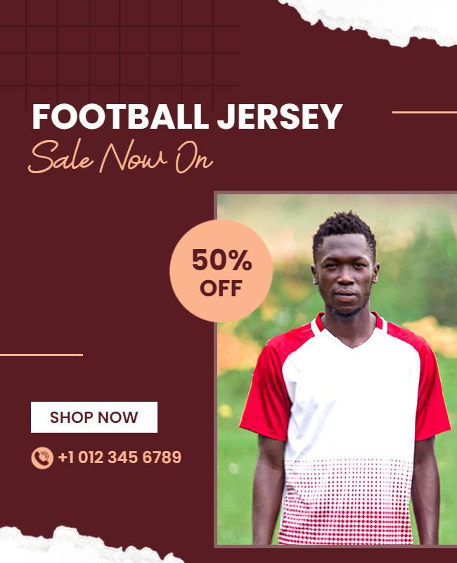 Football Jersey Discount Promotion Flyer Template