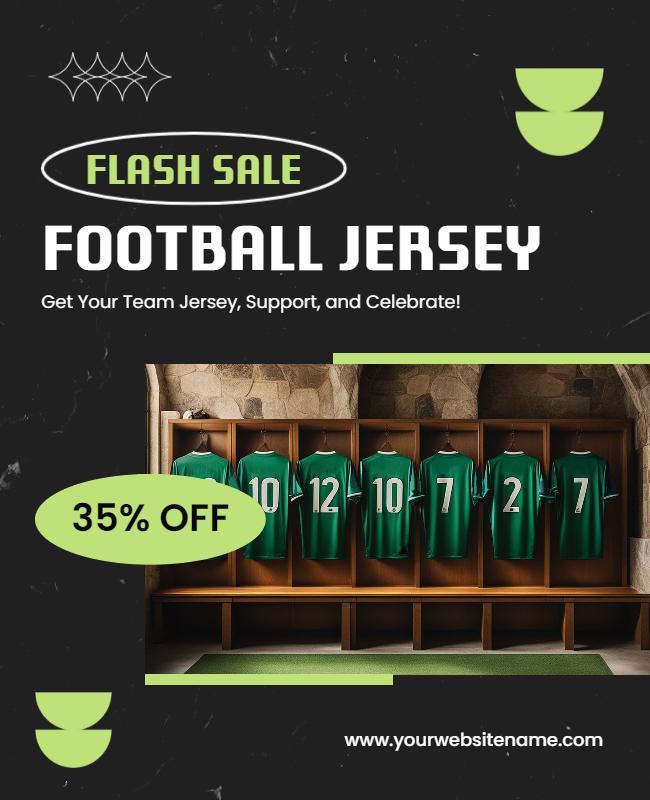 Football Jersey Flash Sale Promotion Flyer Template