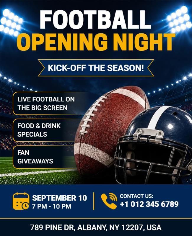 Football Opening Night Event Flyer Template
