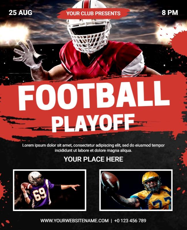 Football Playoff Flyer Template