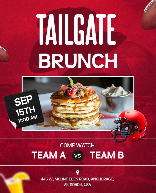 Football Tailgate Brunch Event Flyer Template