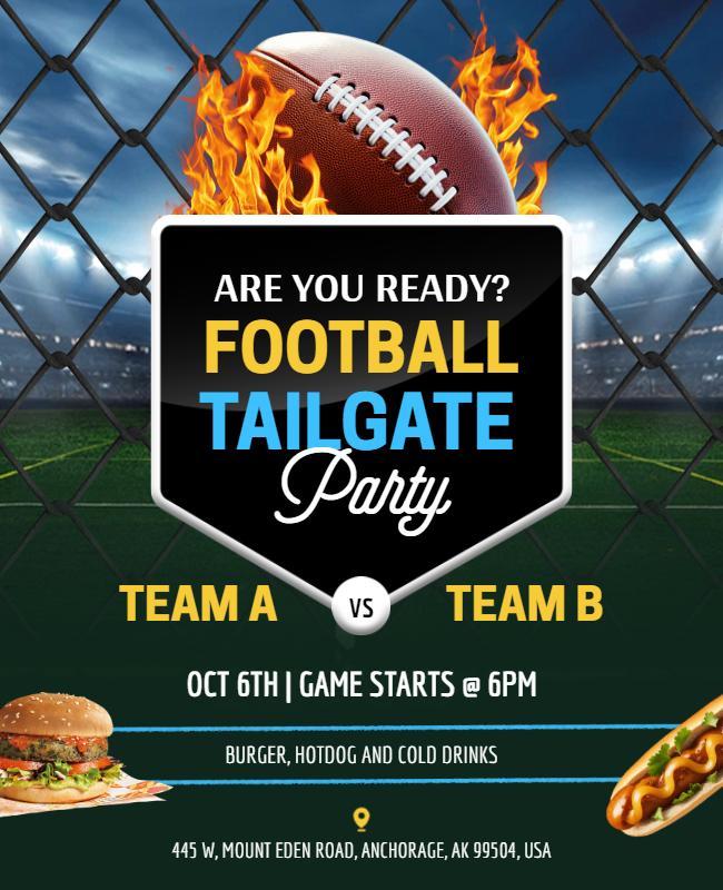 Football Tailgate Party Event Flyer Template