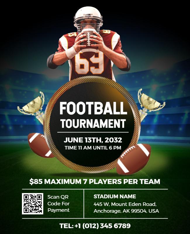 Football Tournament Event Flyer Template