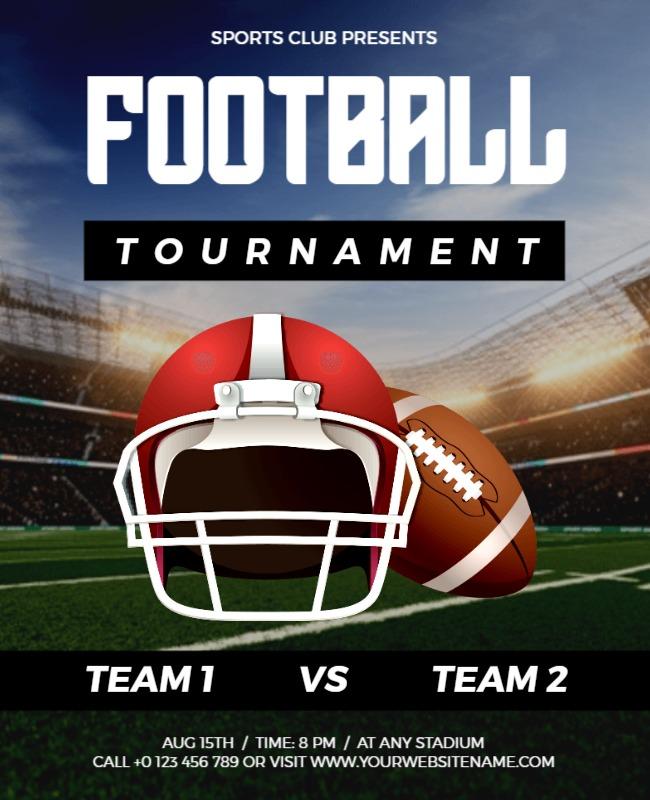 Dynamic Graphic Football Tournament Match Flyer Template