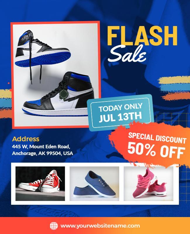 Footwear Flash Sale Promotional Flyer Template