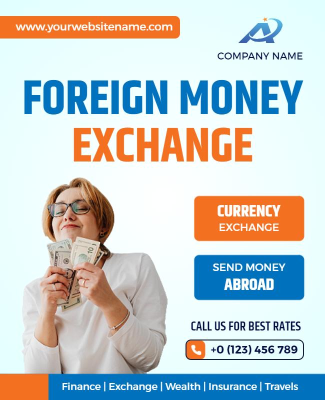 Foreign Money Exchange Service Flyer Template