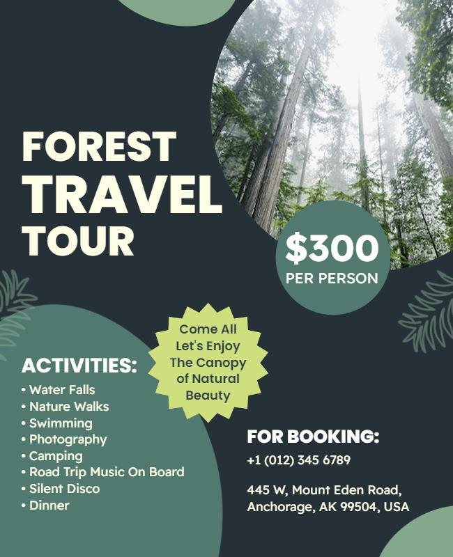 Forest Adventure Travel Tour Flyer Template