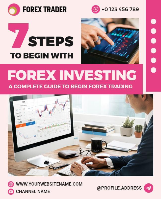 Forex Investing Beginner Guide Flyer Template