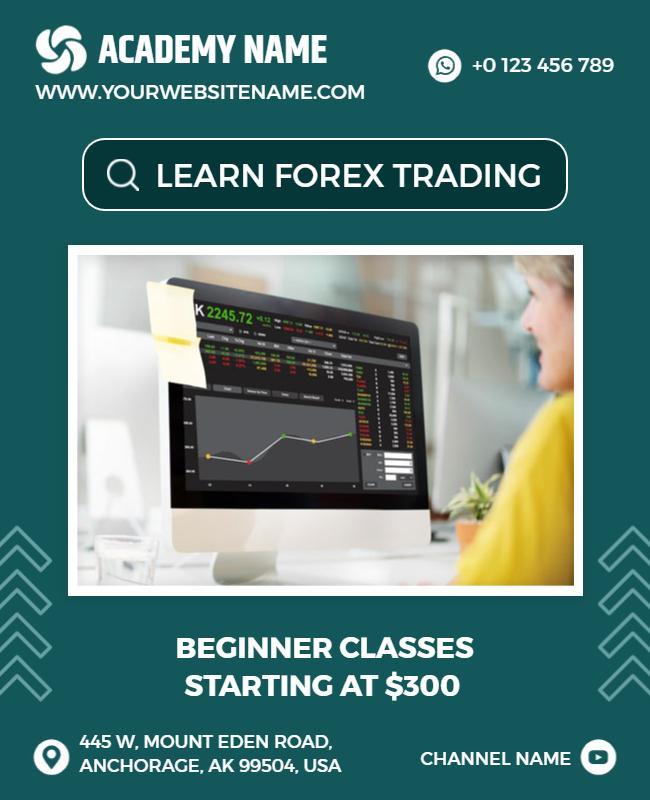 Forex Trading Beginner Classes Flyer Template