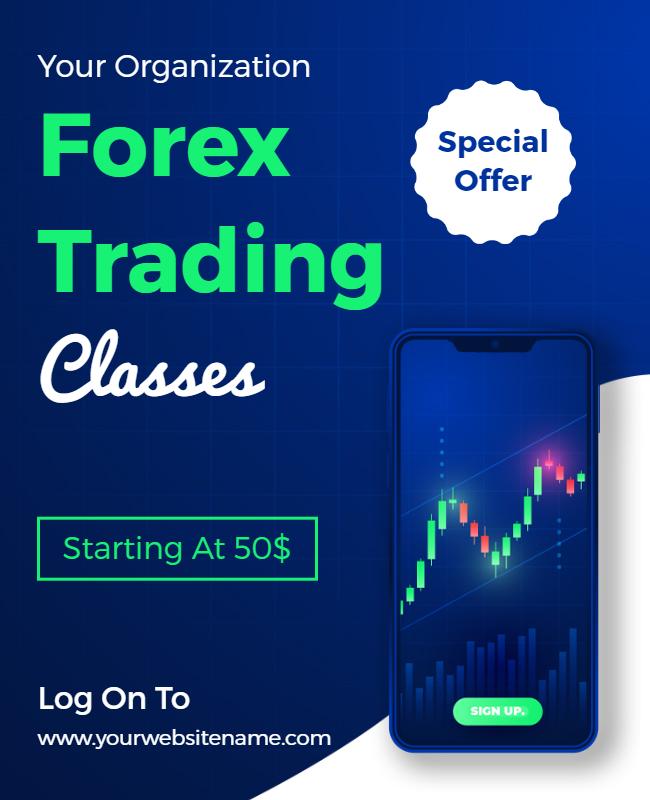 Forex Trading Classes Promotional Flyer Template