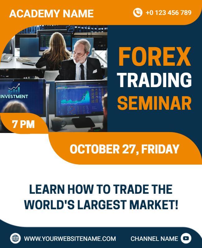 Forex Trading Educational Seminar Flyer Template