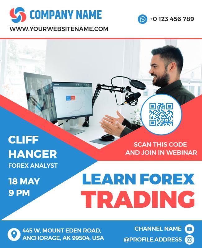 Forex Trading Webinar Invitation Flyer Template