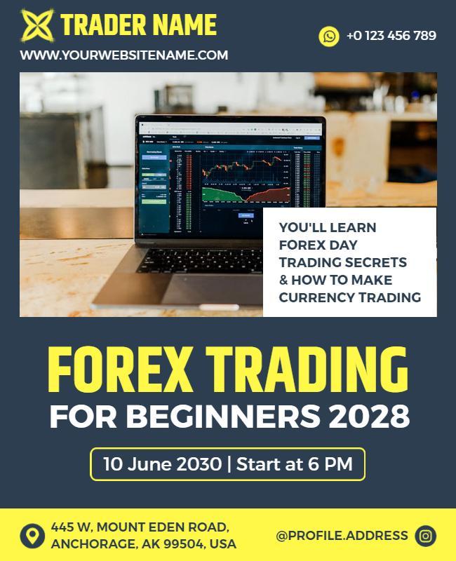 Forex Trading Workshop Event Flyer Template