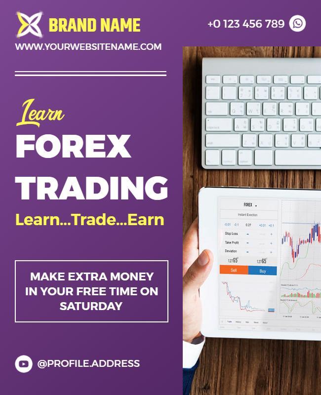 Forex Trading Workshop Promotional Flyer Template