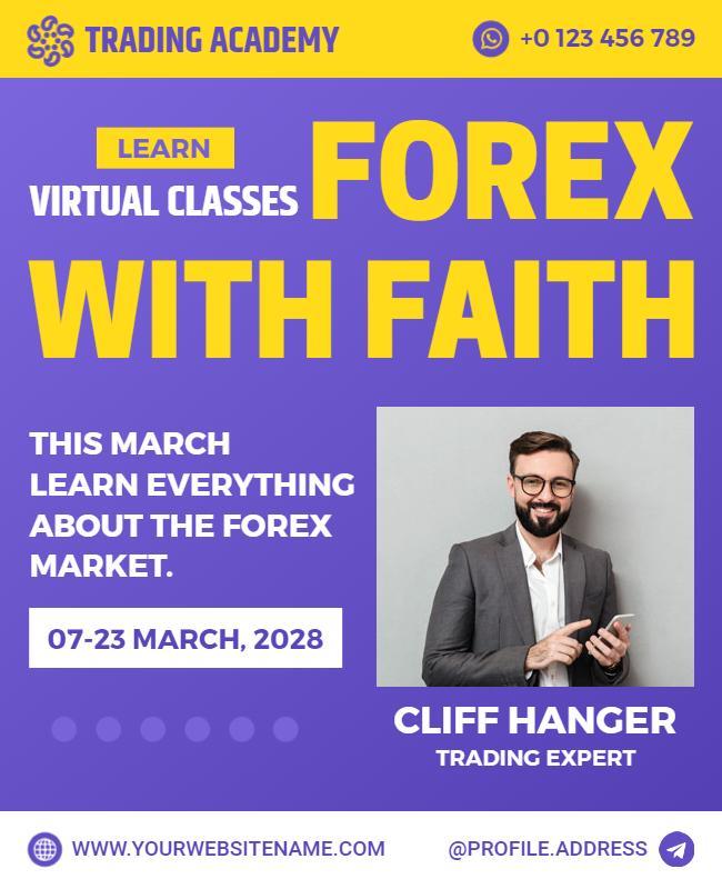 Forex Virtual Classes Promotional Flyer Template