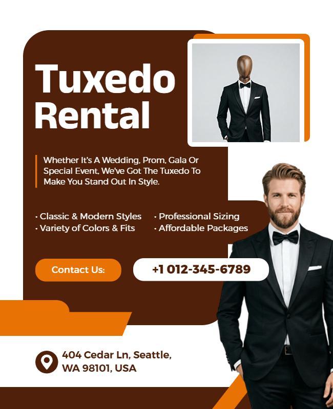 Formal Tuxedo Rental Flyer Template
