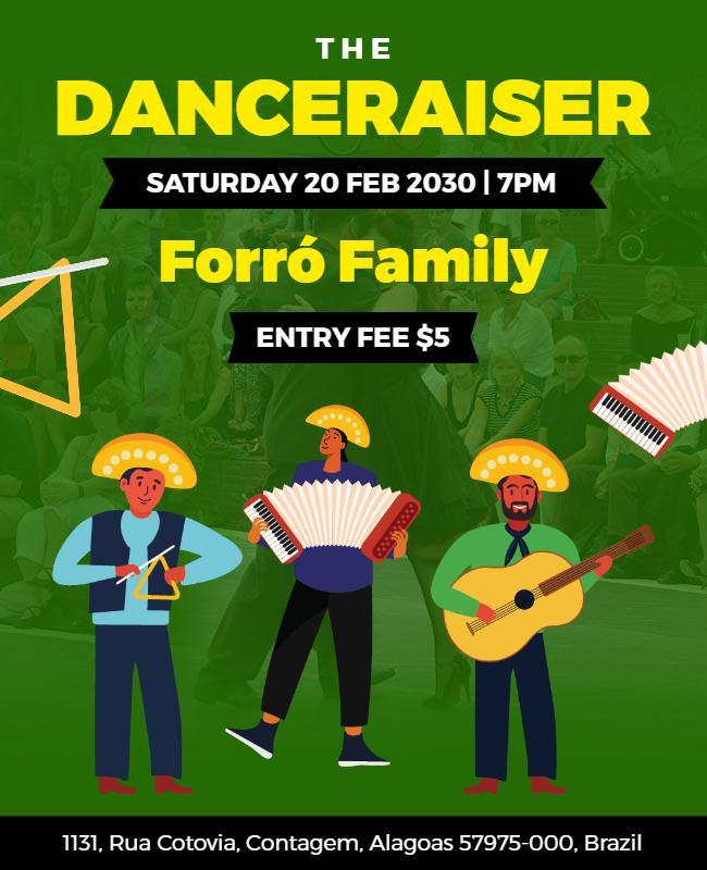 Forro Family Dance Event Flyer Template