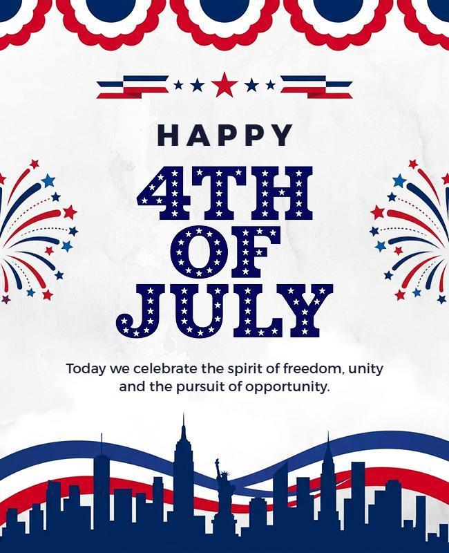 Fourth of July Poster Template
