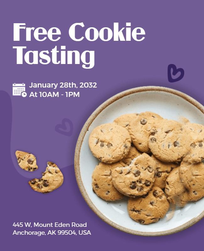 Free Cookie Tasting Event Flyer Template