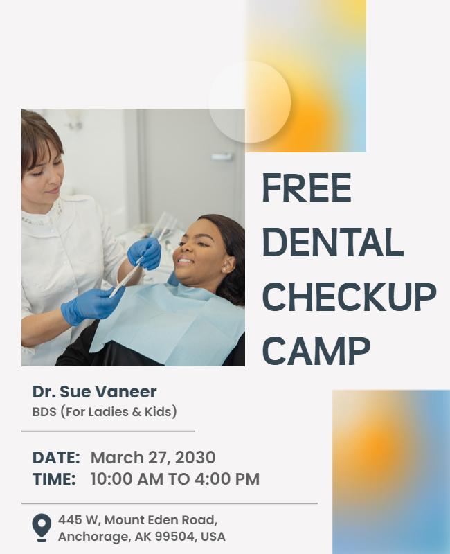 Free Dental Checkup Camp Flyer Template