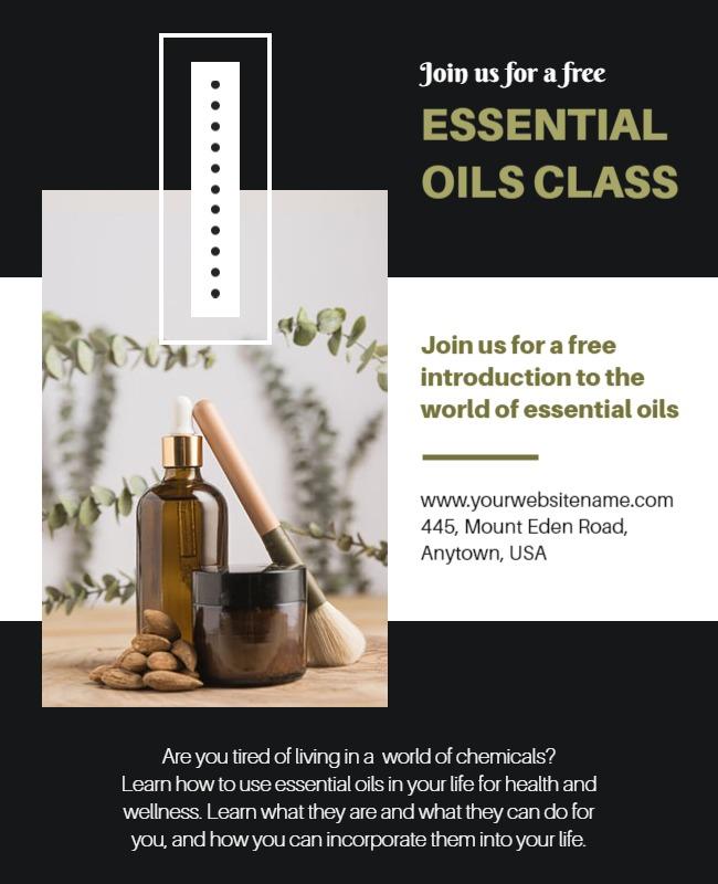 Free Essential Oils Introduction Class Flyer Template