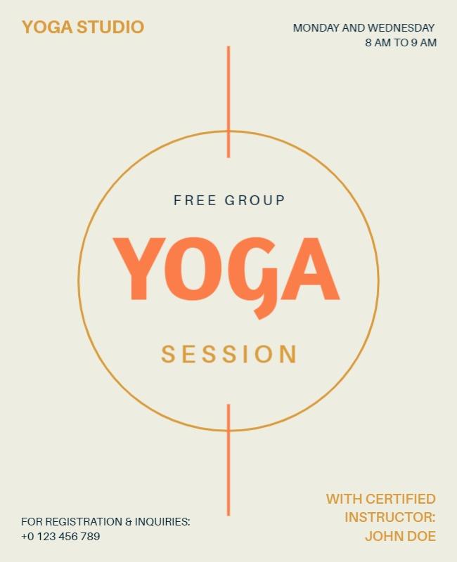 Free Group Yoga Session Flyer Template