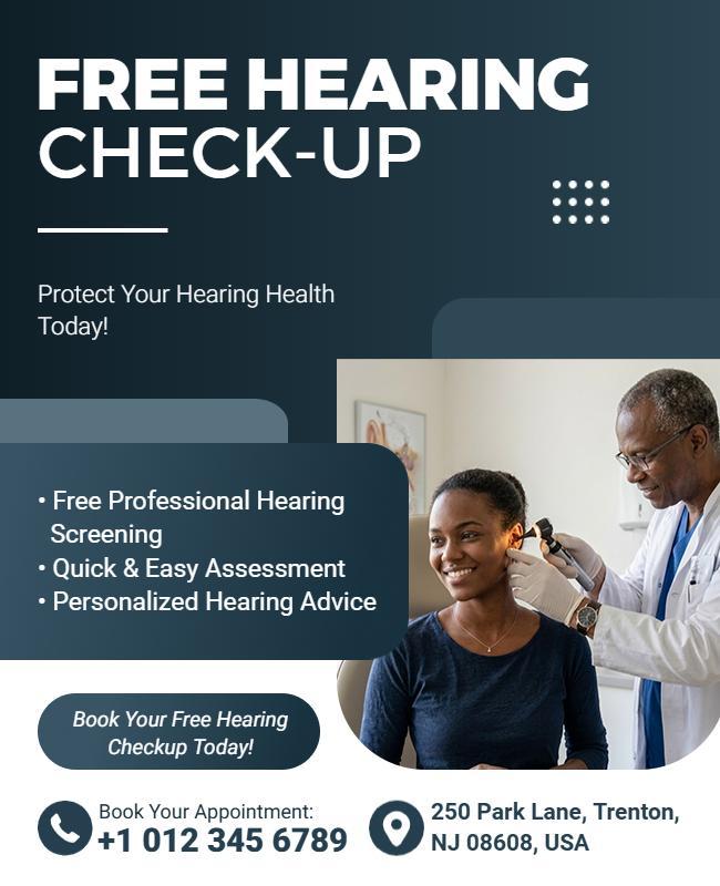 Free Hearing Check-up Event Flyer Template