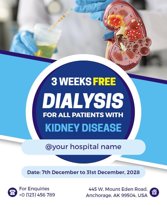 Free Kidney Disease Dialysis Offer Flyer Template