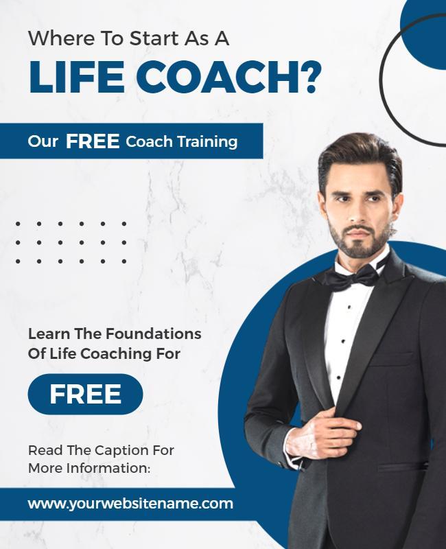 Free Life Coach Training Program Flyer Template