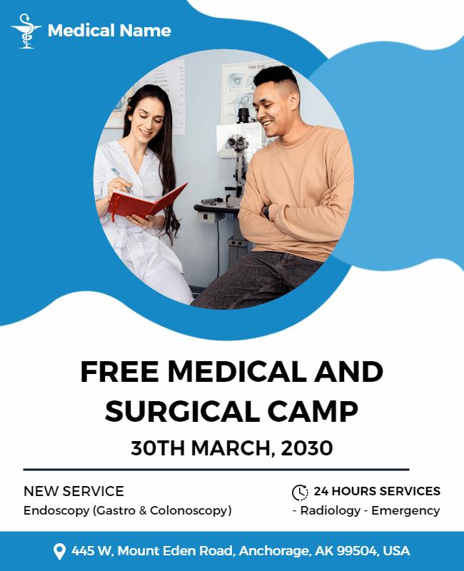 Free Medical and Surgical Camp Event Flyer Template