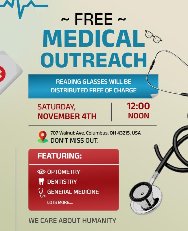 Free Medical Outreach Event Flyer Template