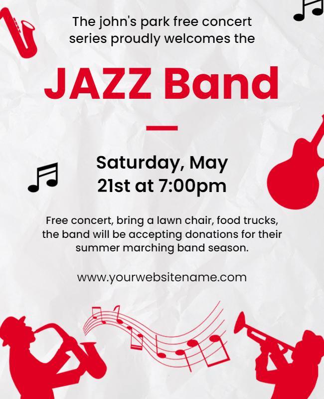 Free Outdoor Jazz Concert Event Flyer Template